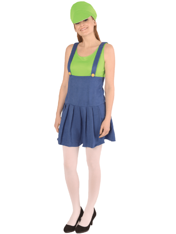 MS. GREEN PLUMBER COSTUME - Large