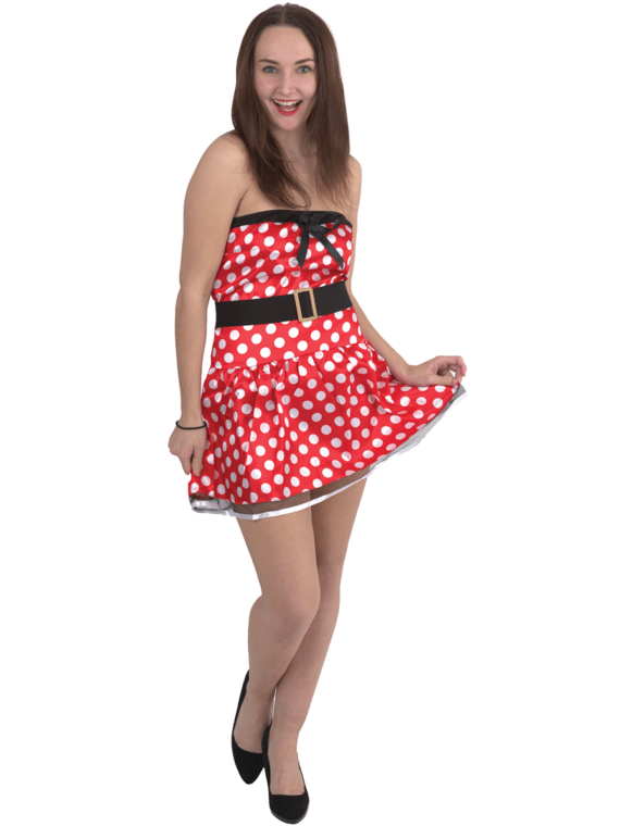 RETRO MS. MOUSE COSTUME - Medium