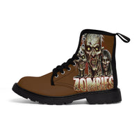 
              Zombie Stompers Brown Men's Canvas Boots
            